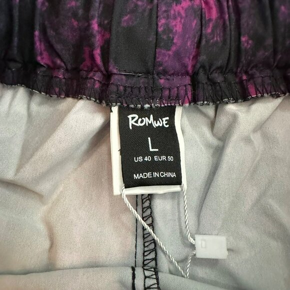 Romwe purple and black tie board shorts boy's size large - Picture 5 of 8